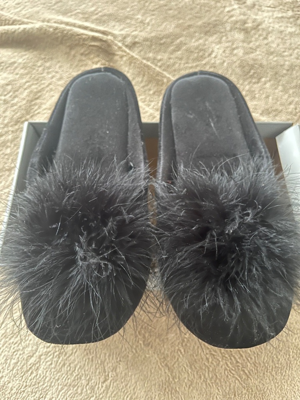 Fuzzy feather Tinkerbell house slippers